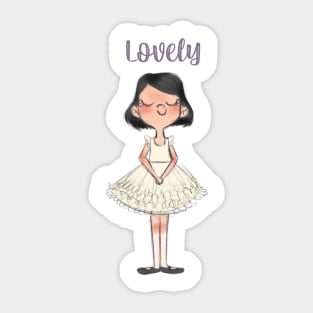 Lovely girl Sticker